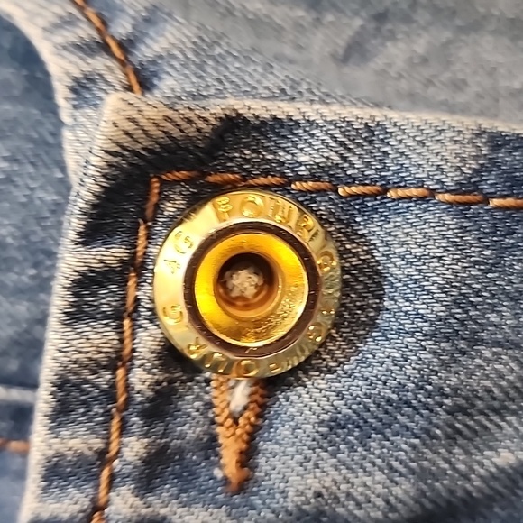 4G By Gizia denim vest with gold accent size 10 - Picture 3 of 5